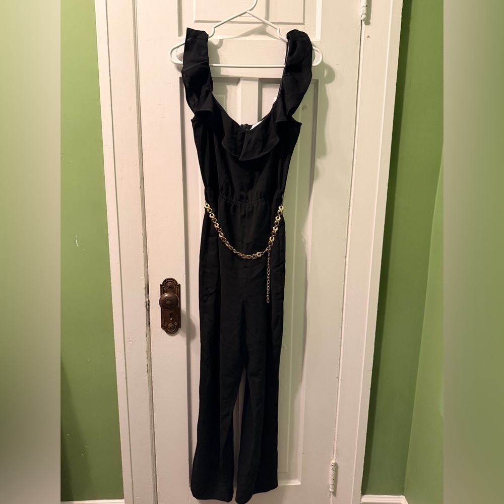 ALI & JAY Black Jumpsuit with Gold Accent